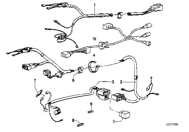 1987 BMW M6 Wiring Harness Levelling Device Diagram