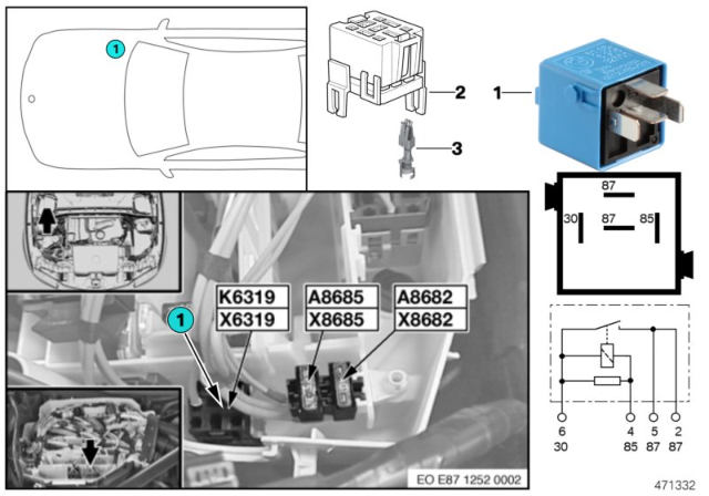 2010 BMW 128i Relay, Valvetronic Diagram