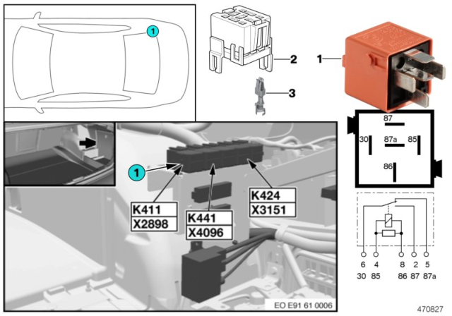 2009 BMW 328i Relay, Radio Diagram