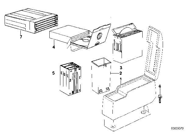 1992 BMW 525i Radio Accessories Diagram 2