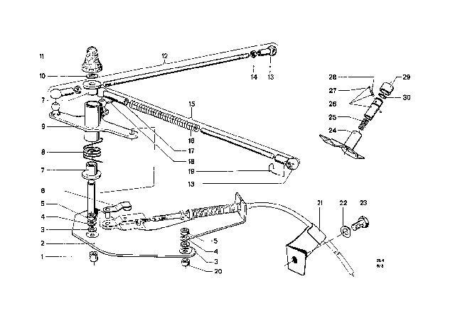 1969 BMW 2000 Bearing Bolt Diagram for 24511201415