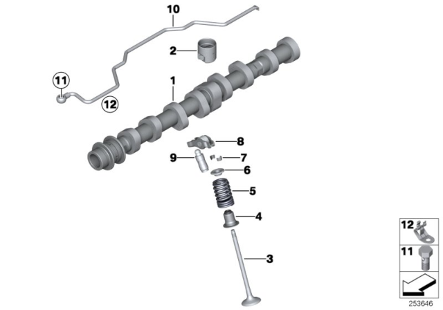 2015 BMW 228i Valve Timing Gear, Camshaft Diagram 2