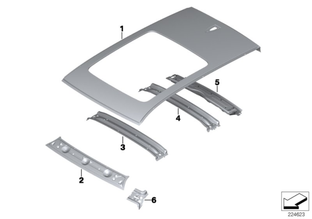 2012 BMW X3 Roof Diagram