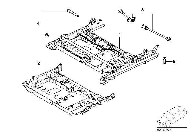 2002 BMW 745i Front Seat Rail Diagram 2