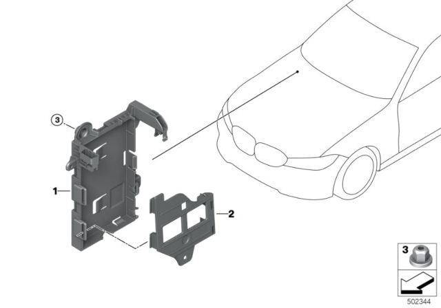 2019 BMW 330i xDrive Cover BDC Diagram for 61359856129