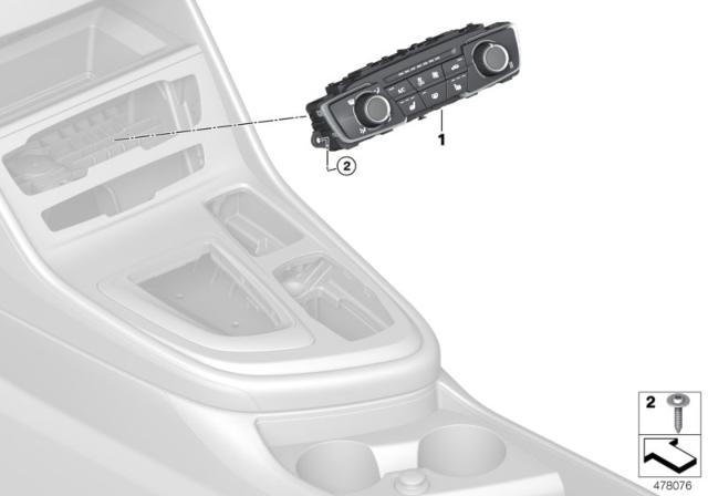 2020 BMW X2 Air Conditioning Control Diagram
