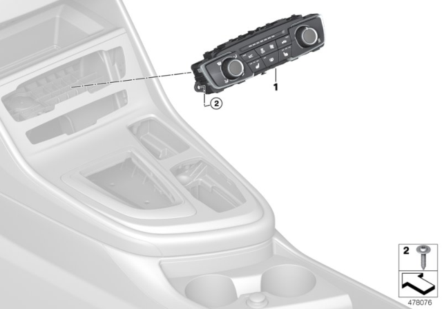 2019 BMW X2 Air Conditioning Control Diagram