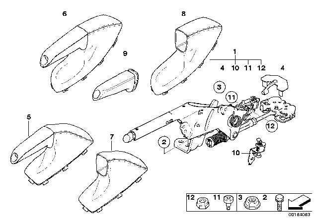 2005 BMW X3 Handbrake Lever Diagram