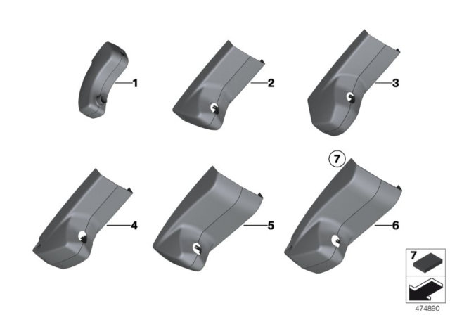 2015 BMW 228i xDrive Covers, Inside Mirror Diagram