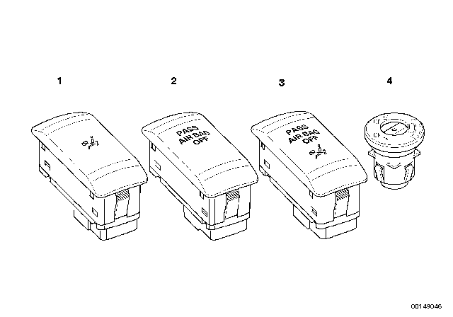 2010 BMW M5 Airbag-Off Indicator Diagram for 61316920828