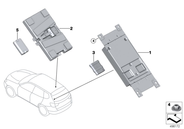 2018 BMW X5 Telematics Control Unit Diagram