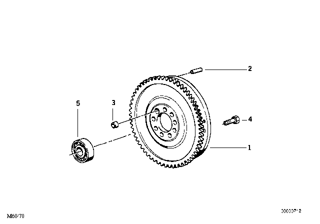 1995 BMW 850CSi Flywheel / Twin Mass Flywheel Diagram