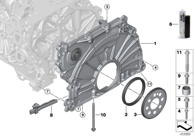 2019 BMW 440i xDrive Timing Case Cover Diagram