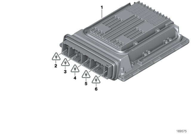 2011 BMW X6 Engine Control Module Diagram for 12147607485