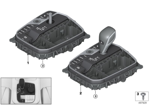 2020 BMW 840i Repair Kit Centre Console Control Panel Diagram