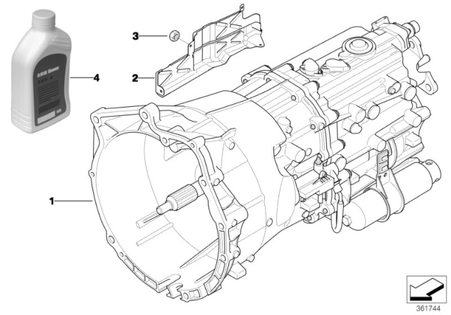 2003 BMW 325i Manual Gearbox GS6S37BZ (SMG) Diagram