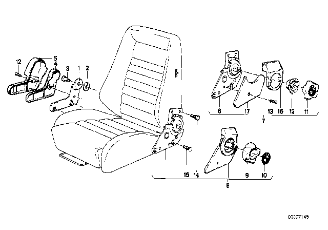 1982 BMW 320i Covering Upper Outer Left Diagram for 52101877057