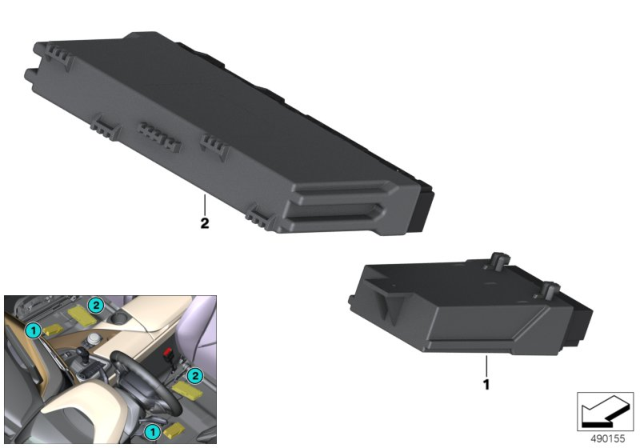 2014 BMW i8 ECU, Seat Module Diagram