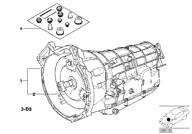 1995 BMW 530i Torque Converter Diagram for 24401421507