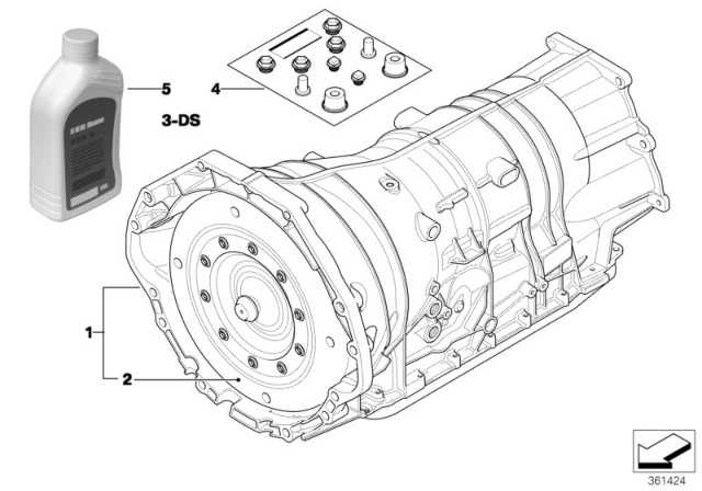 2008 BMW X5 Automatic Gearbox GA6HP26Z Diagram