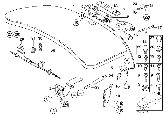 2000 BMW Z8 Torx-Bolt With Washer Diagram for 51248182364