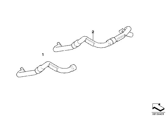 2008 BMW 328i Cooler Hose, CCC/CIC/Mask Diagram