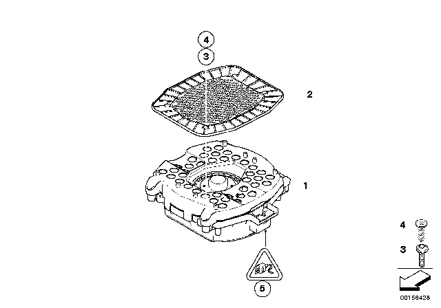 2007 BMW X5 Components Central Bass Diagram