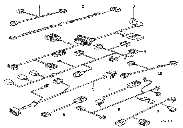 1989 BMW 750iL Wiring Sets Diagram 1