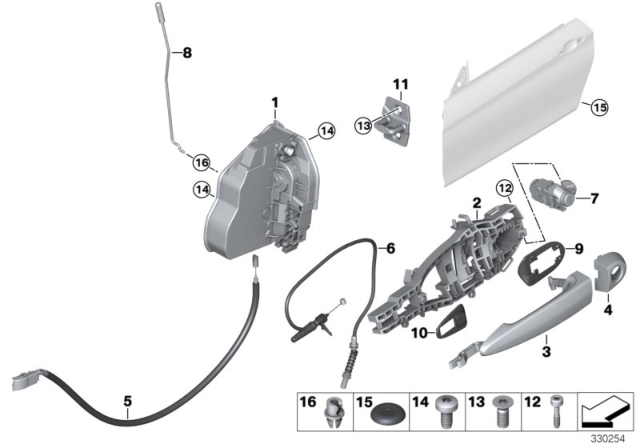 2016 BMW 435i Locking System, Door Diagram