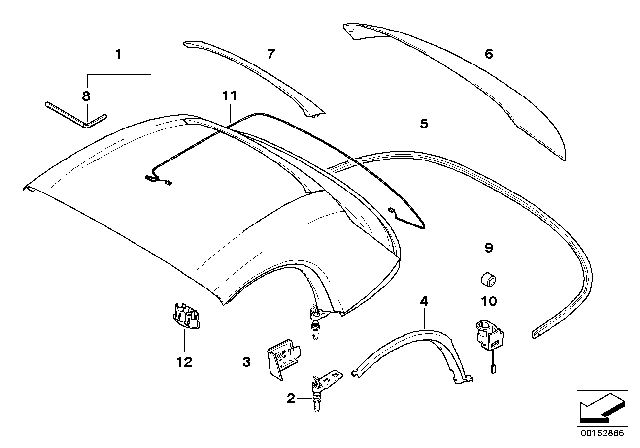 2005 BMW Z4 Hardtop Diagram for 54217120219