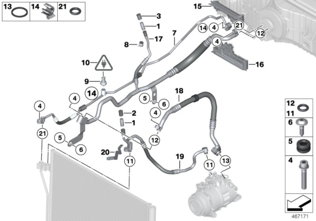 2014 BMW 650i xDrive Coolant Lines Diagram