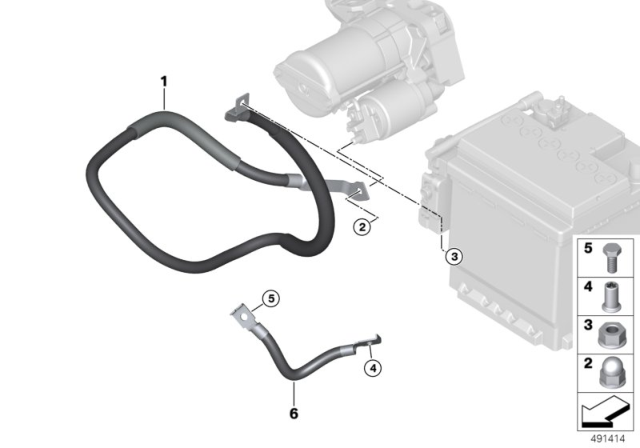 2016 BMW 330e Battery Cable Diagram