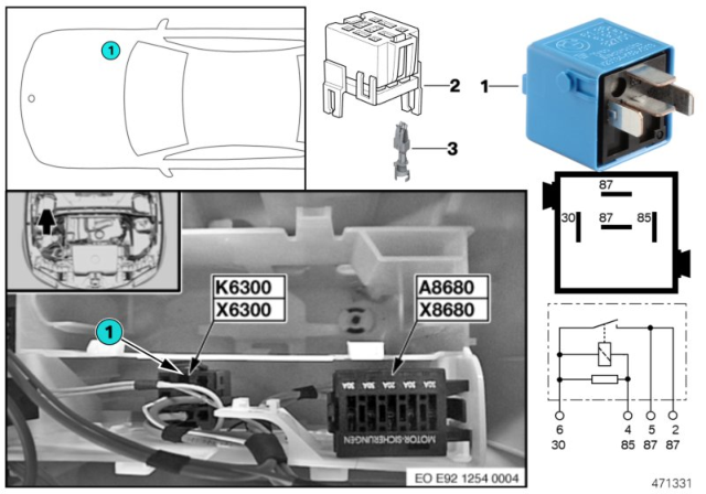 2008 BMW 135i Relay DME Diagram