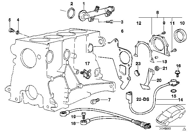 1999 BMW 318ti O-Ring Diagram for 11531709157