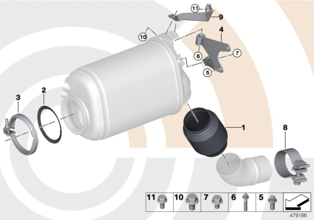 2016 BMW 535d xDrive Decoupling Element Diagram