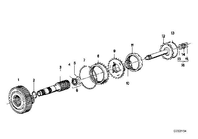 1978 BMW 320i Planet Wheel Set (ZF 3HP22) Diagram