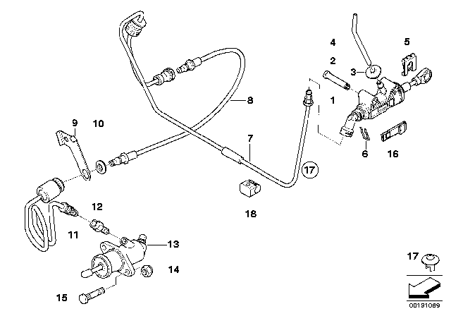 2007 BMW M6 Input Cylinder Clutch Diagram for 21526777344