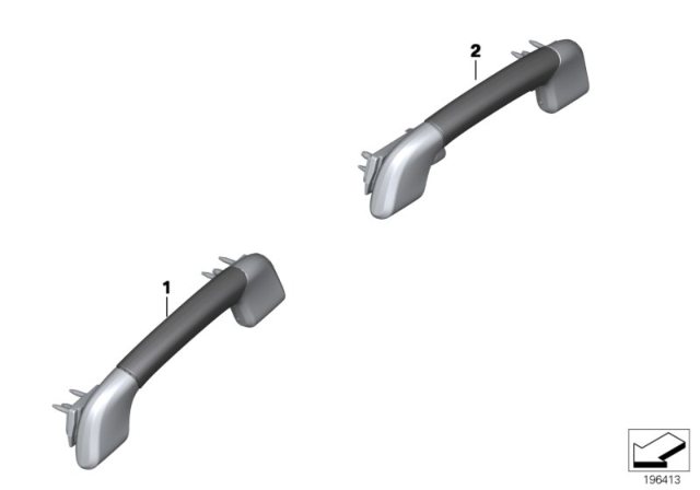 2014 BMW 740Li xDrive Grab Handle, Front Diagram for 51167967876