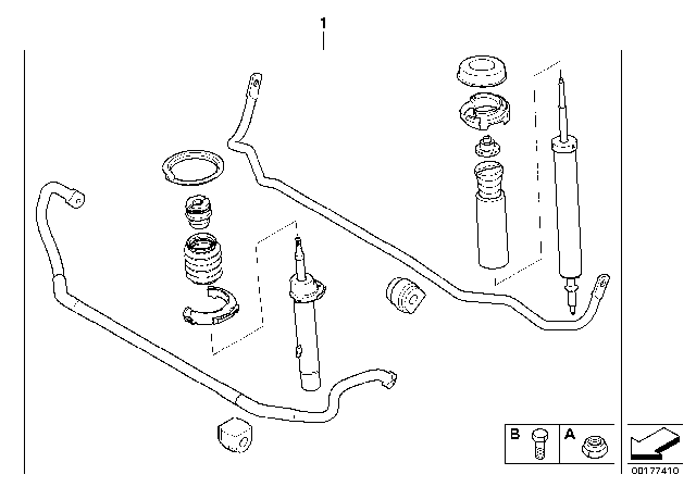 2008 BMW 128i Retrofit Kit Sports Suspension Diagram for 33502147604