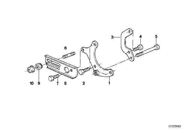 1991 BMW 318is Supporting Plate Diagram for 32411715320