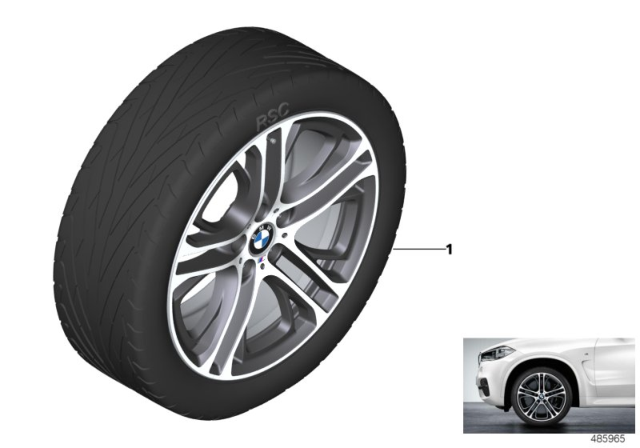 2017 BMW X4 BMW LA Wheel, M Double Spoke Diagram