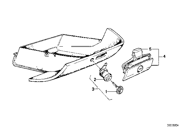 1987 BMW M6 Glove Box Lock Diagram