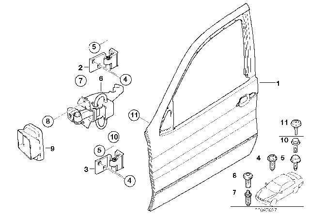 2006 BMW X5 Sealing Front Right Diagram for 51218402534