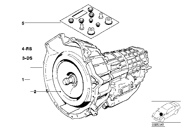 1984 BMW 325e Automatic Gearbox 4HP22 Diagram