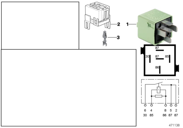 2002 BMW 525i Relay, Cigarette Lighter Diagram