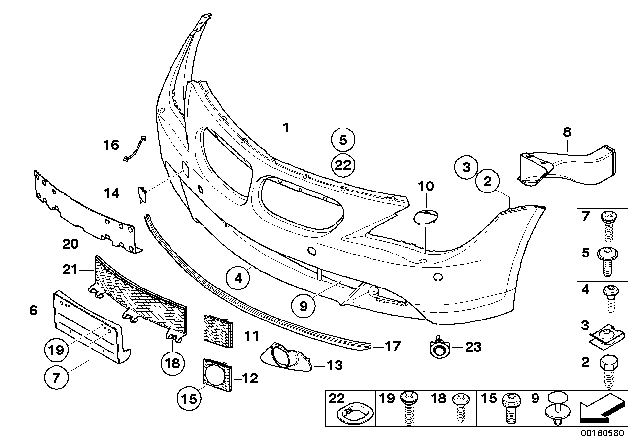 2004 BMW 645Ci Trim Panel, Front Diagram