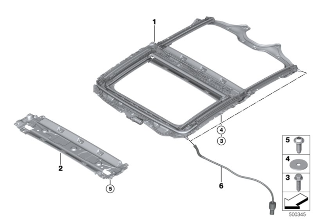 2018 BMW Alpina B7 Panorama Glass Roof Diagram 1