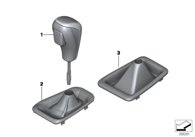 2013 BMW X1 Selector Lever Handles / Covers Diagram