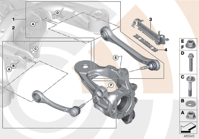 2008 BMW X5 Repair Kits, Control Arms / Wishbones Diagram