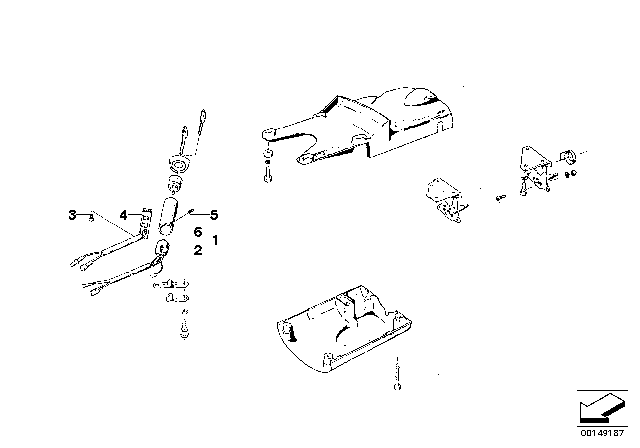 1973 BMW 3.0S Steering Lock / Ignition Switch Diagram